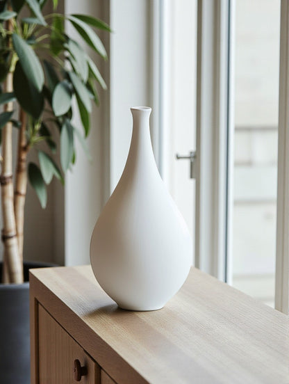 kovarn Minimalist Geometric Ceramic Vase – Modern Nordic Flower Pot for Home Decor